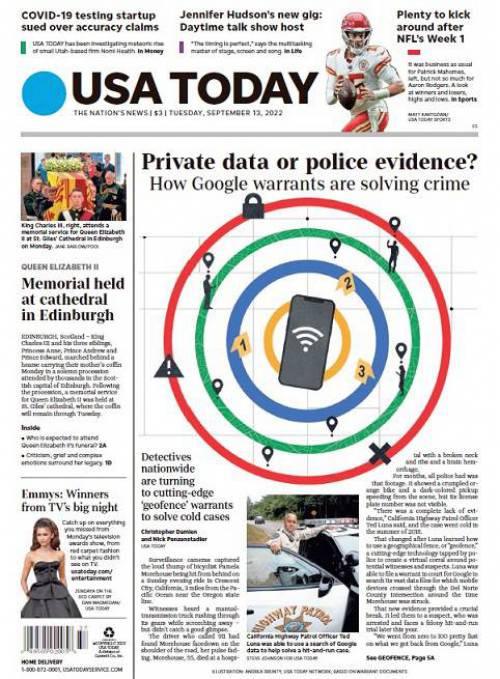 مجله USA Today – September 13, 2022